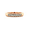 vintage Rose gold row ring with diamonds 14 krt