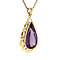 vintage Gold pendant with purple sapphire 14 krt