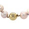 vintage Pearl necklace with gold ball clasp 45 cm 14 krt