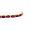 vintage Gold bracelet with ruby and diamond 18 cm 14 krt