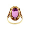 vintage Gouden ring met paarse saffier 14 krt