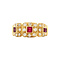 vintage Gold ring with ruby and diamond 18 krt