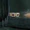 vintage Gold ring with ruby and diamond 18 krt