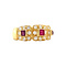 vintage Gold ring with ruby and diamond 18 krt