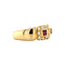 vintage Gold ring with ruby and diamond 18 krt