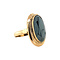 vintage Gold ring with haematite 14 krt