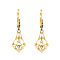 vintage Gold earrings with diamonds 14 krt/950