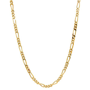 Gold necklace figaro 51 cm 14 krt