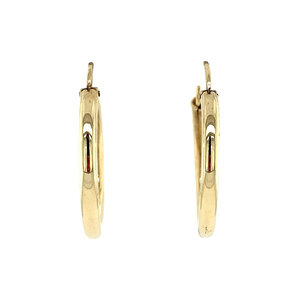 Gold smooth earrings 18 krt