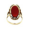 vintage Gold ring with carnelian 14 krt