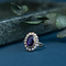 vintage Entourage ring with amethyst and pearl 9 krt