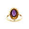 vintage Entourage ring with amethyst and pearl 9 krt