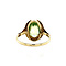 vintage Gold ring with green spinel 14 krt