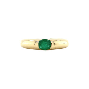 Gouden ring met smaragd 14 krt