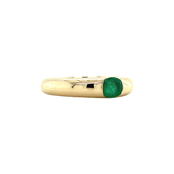 vintage Gouden ring met smaragd 14 krt