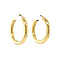 vintage Gold smooth earrings 18 krt