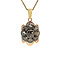 vintage Gold pendant with rose diamond 14 krt/925