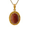 vintage Gold pendant with gold stone 14 krt