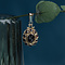 vintage Gold entourage pendant with garnet 14 krt