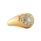 vintage Gold ring with diamonds 18 krt
