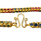 vintage Gold bracelet with sapphire, emerald and ruby 18 cm 18 krt