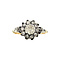 vintage Gold entourage ring with rose diamond 14 krt