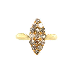 Gold ring with diamonds 14 krt