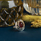 vintage Gouden ring met carneool 14 krt