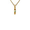 vintage Gold pendant with emerald and diamonds 14 krt