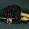 vintage Garnet necklace with gold lace clasp 40 cm 14 krt