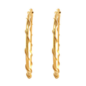 Gold earrings fantasy 18 krt