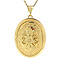 vintage Gold pendant with engraving 14 krt