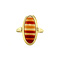 vintage Gouden ring met streepagaat 14 krt