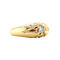 vintage Gold pin ring with diamond 14 krt