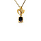 vintage Gold pendant with black opal 18 krt