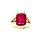 vintage Gold ring with ruby 14 krt