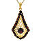 vintage Gold pendant with garnet 18 krt