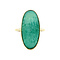 vintage Gold ring with amazonite 14 krt