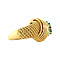 vintage Gold ring with emerald 18 krt