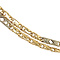 vintage Bicolour gouden collier fantasie 61 cm 14 krt