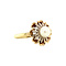 vintage Bicolour gouden ring met parel 14 krt