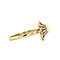 vintage Bicolour gold ring with pearl 14 krt