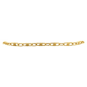 Gold bracelet fantasy 19 cm 14 krt