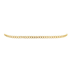 Gold bracelet gourmet 18.5 cm 14 krt