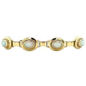 Gold bracelet with opal 17.5 cm 14 krt