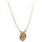 vintage Pearl necklace with gold pendant 40 cm 14 krt