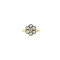 vintage Gouden entourage ring met diamant 14 krt