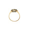 vintage Gouden entourage ring met diamant 14 krt