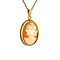 vintage Gold pendant with cameo 14 krt