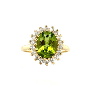 Lady Di ring 14 krt - Lime